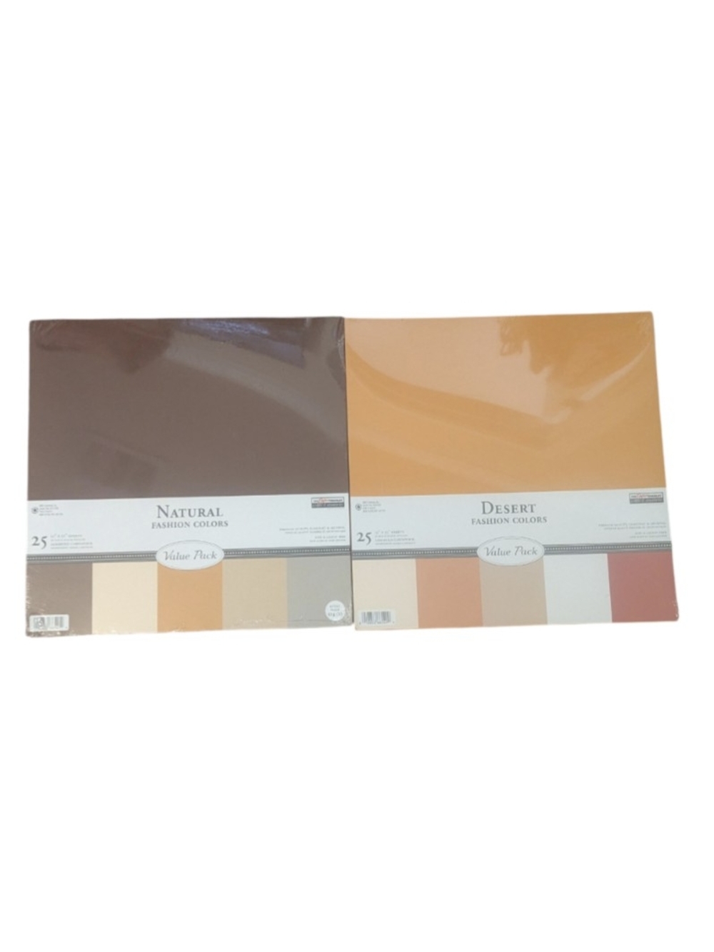 NWT Crafting Natural & Desert Color Cardstock 2 Packs Of 25 Sheets